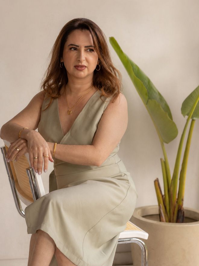 Retrato de Marilene dos Santos, terapeuta e palestrante.